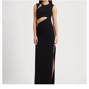 BCBGMaxAzria Black Cutout Sleeveless Maxi Dress